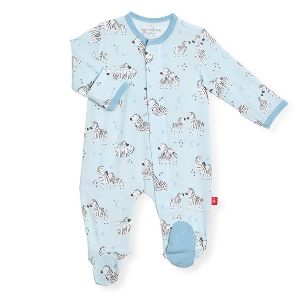 Little One Modal Magnetic Footie in Blue